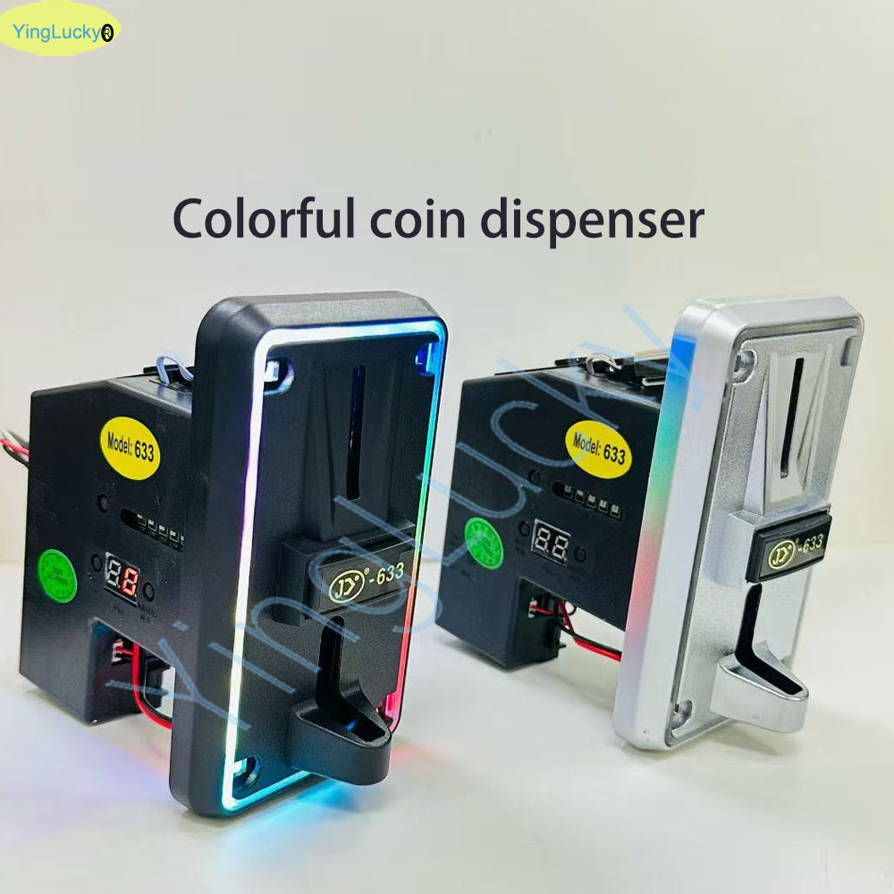 Arcade Games Vending - Sélecteur de pièces multi-monnaie LED coloré,