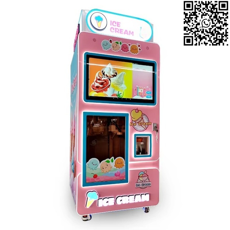 Vending Machine Qr Code - Distributeur automatique de crème glacée robotisé