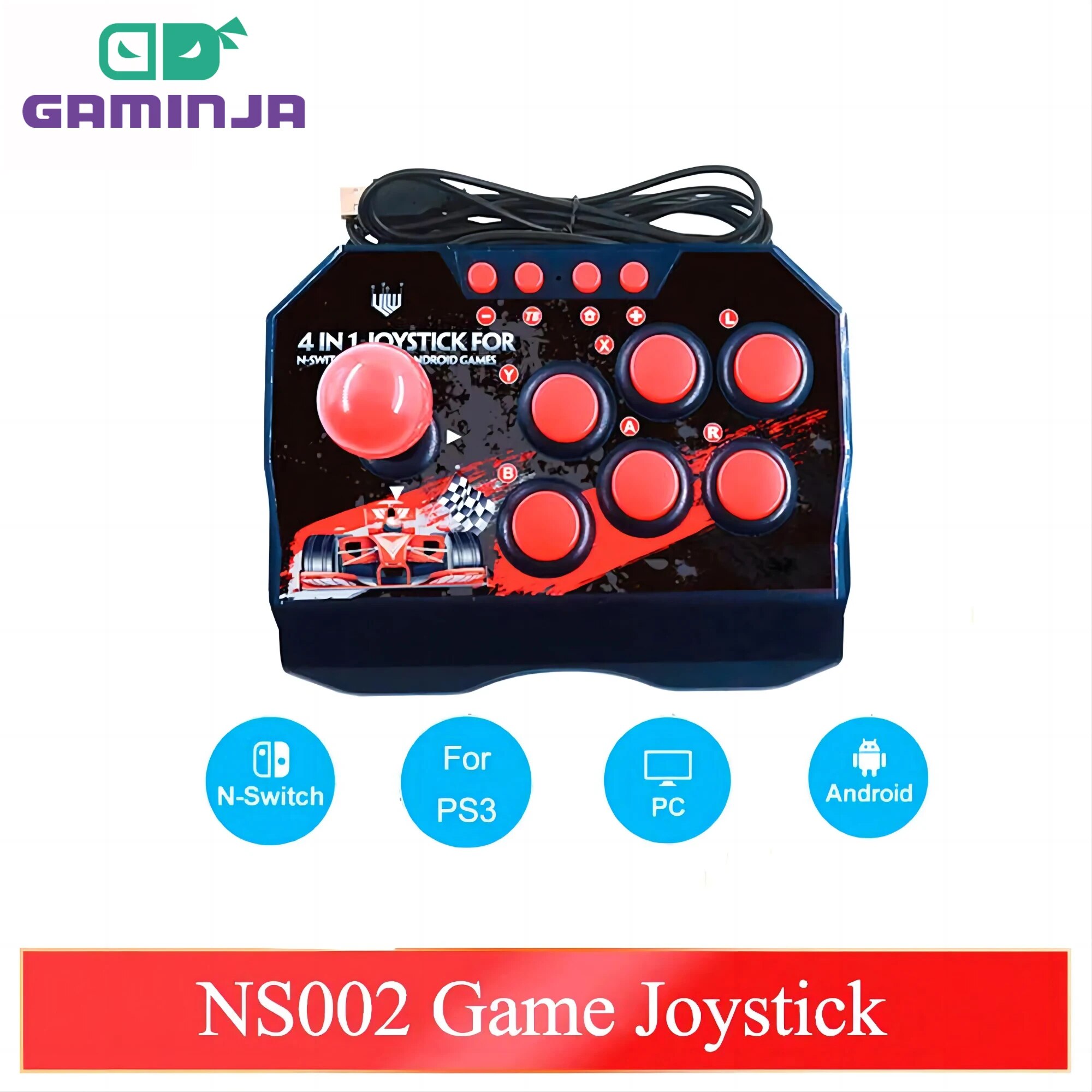 Arcade Game Jackpot - GAMINJA NS002 4 En 1 Rétro