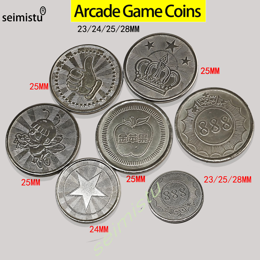Arcade Game Vending Machine - 100 pièces en acier inoxydable 23/24/25mm